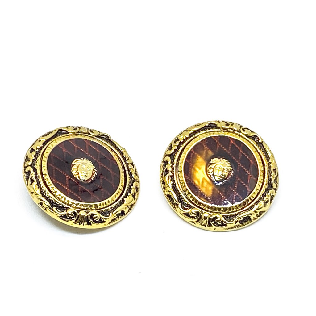 Versace Vintage Medusa Head Shank Button With Brow